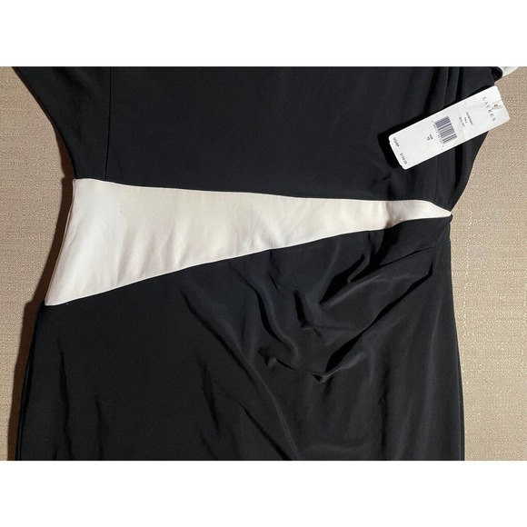 LRL Ralph Lauren VINTAGE NEW WITH TAG Women’s 12 Black Dress White Orig $139 - Picture 2 of 9